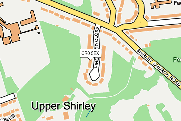 CR0 5EX map - OS OpenMap – Local (Ordnance Survey)