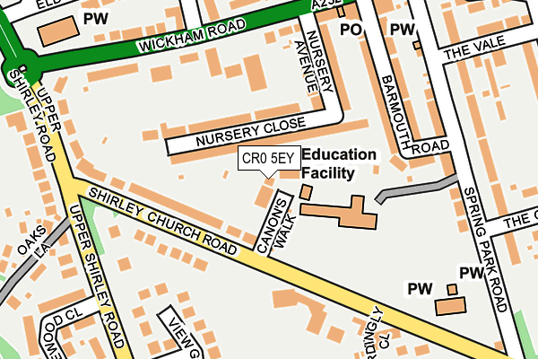 CR0 5EY map - OS OpenMap – Local (Ordnance Survey)