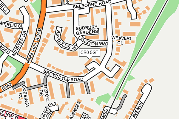 CR0 5GT map - OS OpenMap – Local (Ordnance Survey)