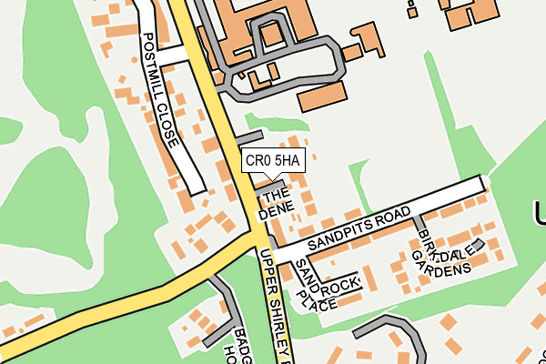 CR0 5HA map - OS OpenMap – Local (Ordnance Survey)