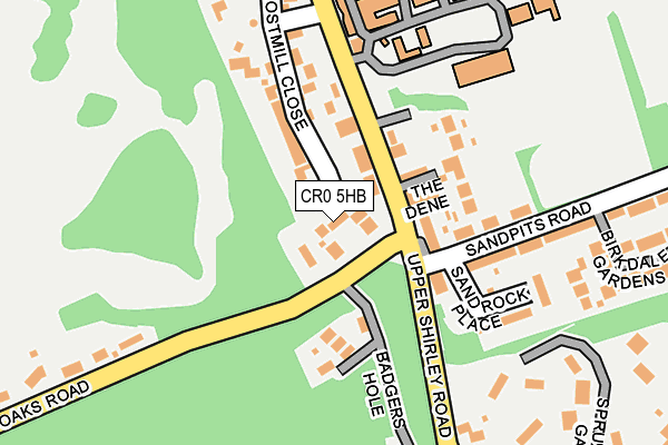 CR0 5HB map - OS OpenMap – Local (Ordnance Survey)