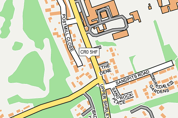 CR0 5HF map - OS OpenMap – Local (Ordnance Survey)