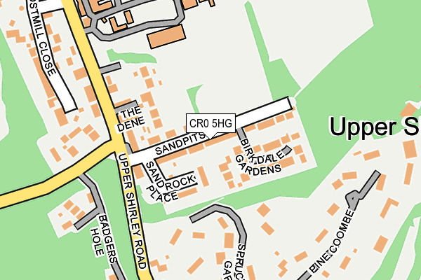 CR0 5HG map - OS OpenMap – Local (Ordnance Survey)