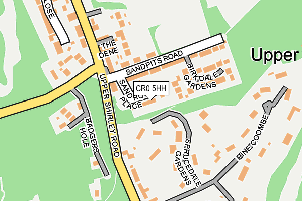 CR0 5HH map - OS OpenMap – Local (Ordnance Survey)