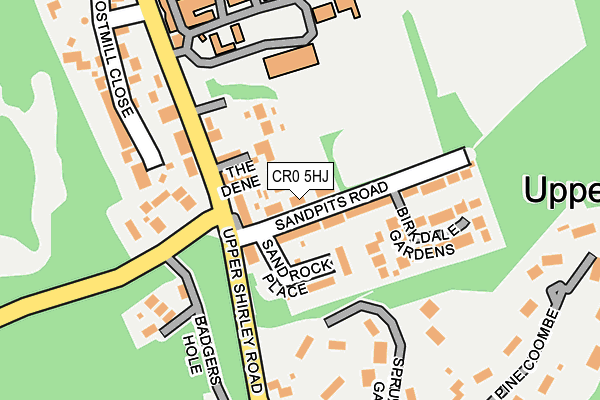 CR0 5HJ map - OS OpenMap – Local (Ordnance Survey)