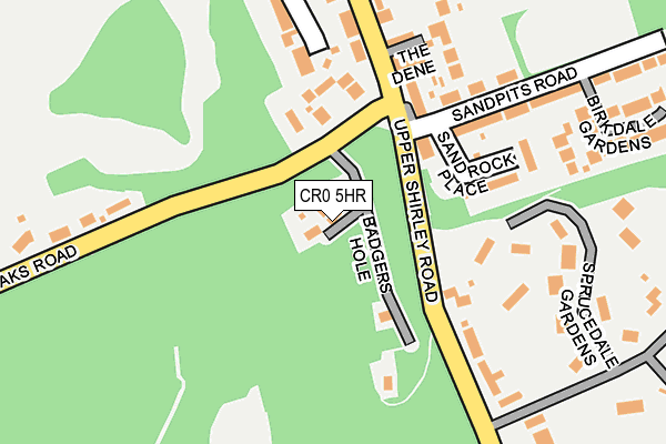 CR0 5HR map - OS OpenMap – Local (Ordnance Survey)