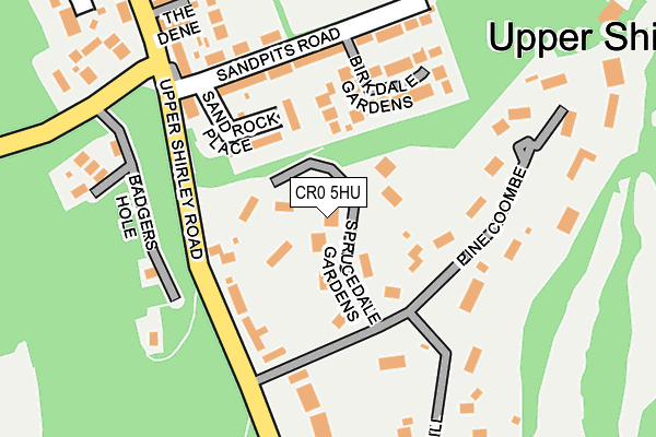 CR0 5HU map - OS OpenMap – Local (Ordnance Survey)
