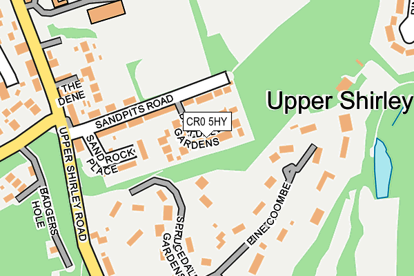 CR0 5HY map - OS OpenMap – Local (Ordnance Survey)