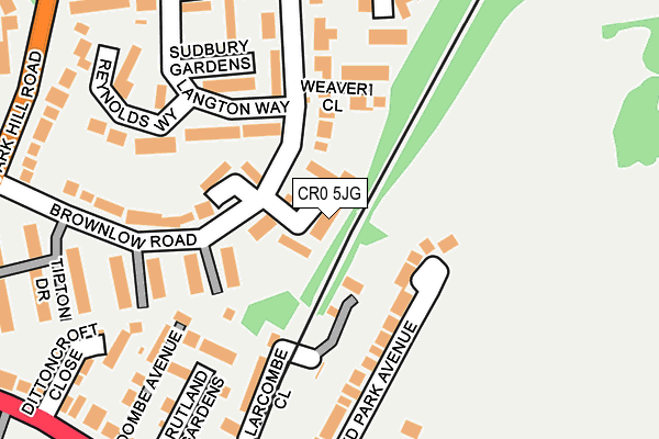 CR0 5JG map - OS OpenMap – Local (Ordnance Survey)