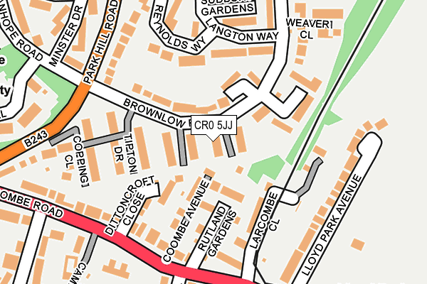 CR0 5JJ map - OS OpenMap – Local (Ordnance Survey)