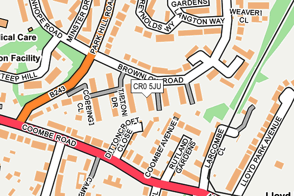 CR0 5JU map - OS OpenMap – Local (Ordnance Survey)