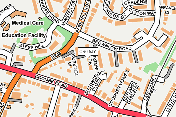 CR0 5JY map - OS OpenMap – Local (Ordnance Survey)