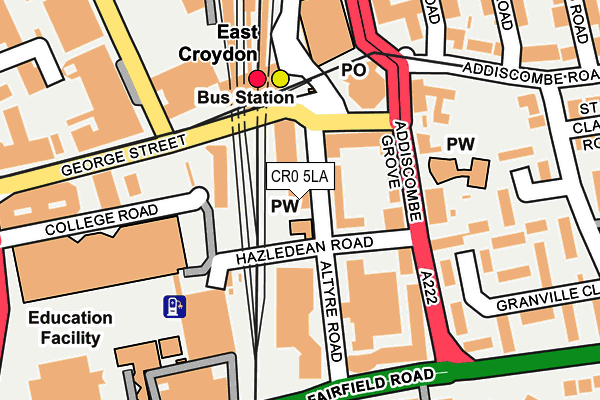 CR0 5LA map - OS OpenMap – Local (Ordnance Survey)