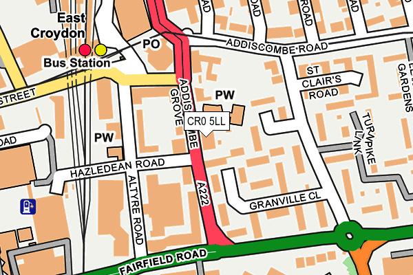 CR0 5LL map - OS OpenMap – Local (Ordnance Survey)