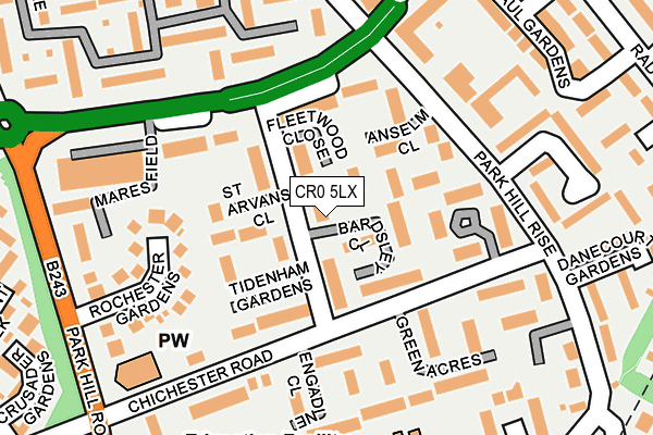 CR0 5LX map - OS OpenMap – Local (Ordnance Survey)