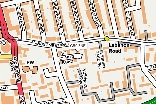 CR0 5NE map - OS OpenMap – Local (Ordnance Survey)