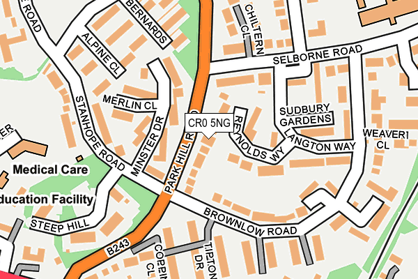 CR0 5NG map - OS OpenMap – Local (Ordnance Survey)
