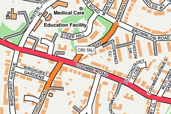 CR0 5NJ map - OS OpenMap – Local (Ordnance Survey)