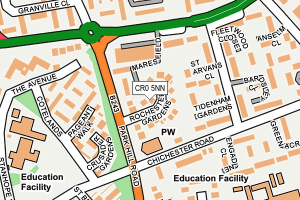 CR0 5NN map - OS OpenMap – Local (Ordnance Survey)