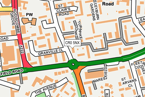 CR0 5NX map - OS OpenMap – Local (Ordnance Survey)