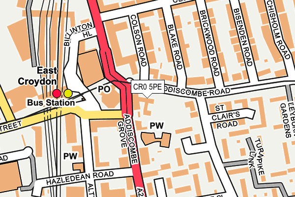 CR0 5PE map - OS OpenMap – Local (Ordnance Survey)