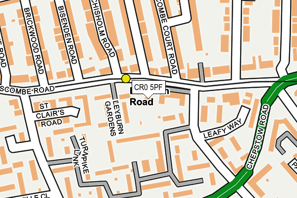 CR0 5PF map - OS OpenMap – Local (Ordnance Survey)