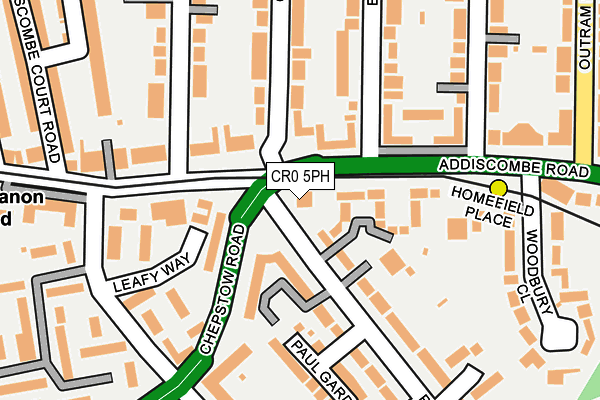 CR0 5PH map - OS OpenMap – Local (Ordnance Survey)