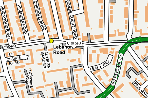 CR0 5PJ map - OS OpenMap – Local (Ordnance Survey)