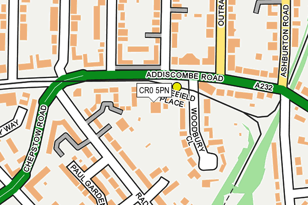 CR0 5PN map - OS OpenMap – Local (Ordnance Survey)