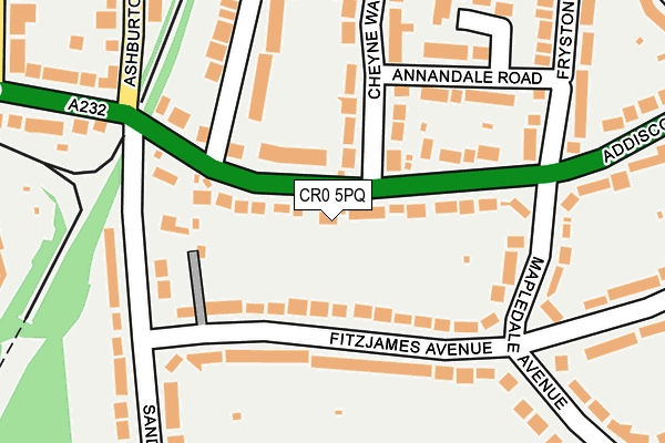 CR0 5PQ map - OS OpenMap – Local (Ordnance Survey)