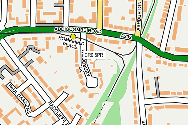 CR0 5PR map - OS OpenMap – Local (Ordnance Survey)