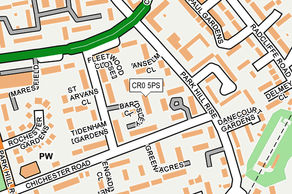 CR0 5PS map - OS OpenMap – Local (Ordnance Survey)