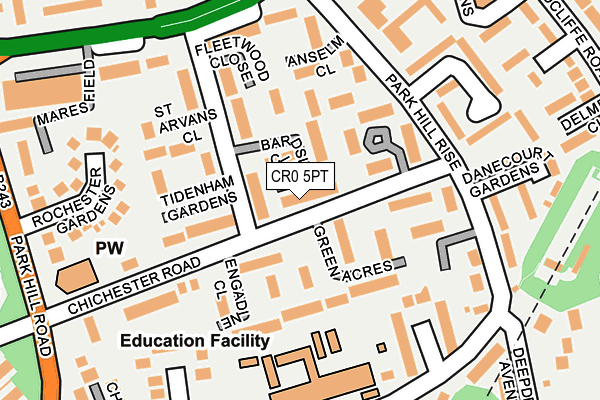 CR0 5PT map - OS OpenMap – Local (Ordnance Survey)
