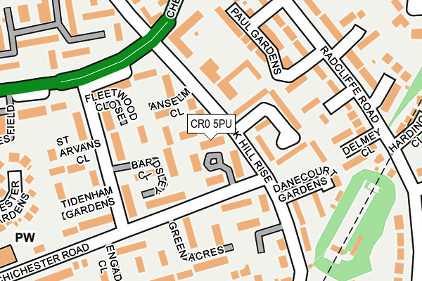 CR0 5PU map - OS OpenMap – Local (Ordnance Survey)