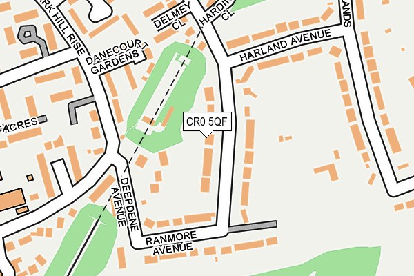 CR0 5QF map - OS OpenMap – Local (Ordnance Survey)