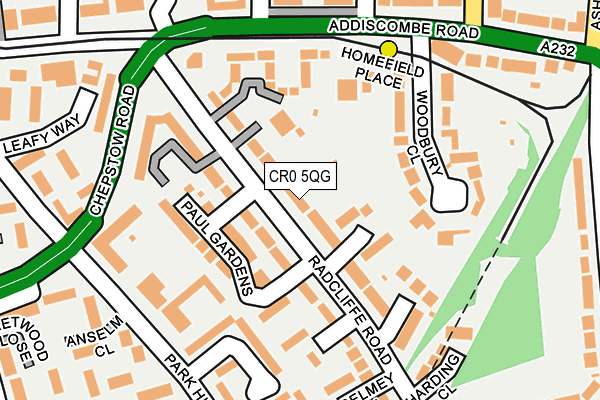 CR0 5QG map - OS OpenMap – Local (Ordnance Survey)