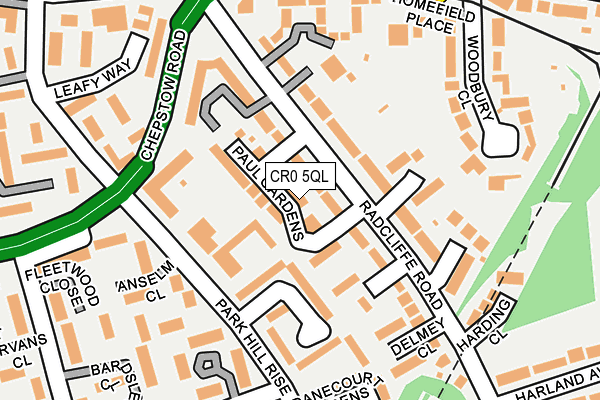 CR0 5QL map - OS OpenMap – Local (Ordnance Survey)