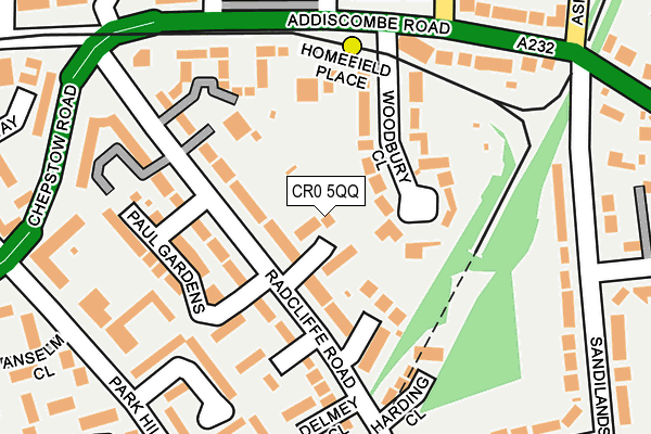 CR0 5QQ map - OS OpenMap – Local (Ordnance Survey)