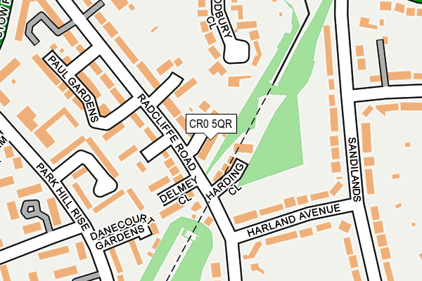 CR0 5QR map - OS OpenMap – Local (Ordnance Survey)