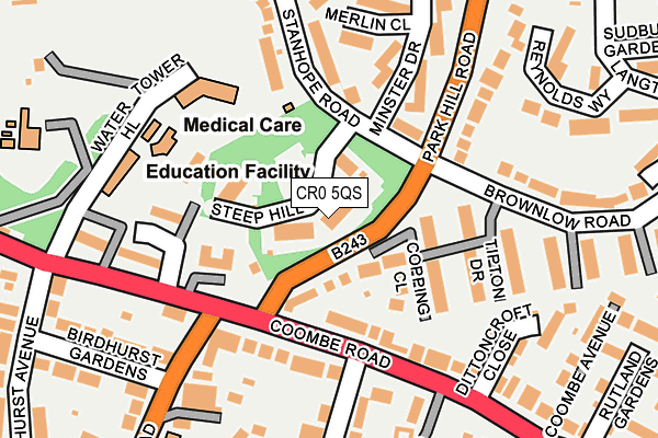 CR0 5QS map - OS OpenMap – Local (Ordnance Survey)