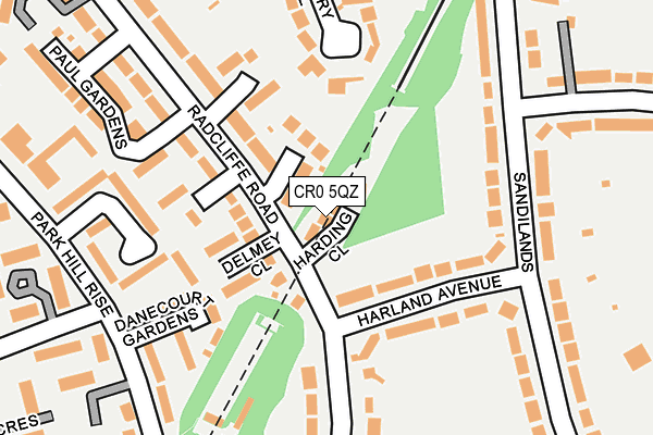 CR0 5QZ map - OS OpenMap – Local (Ordnance Survey)