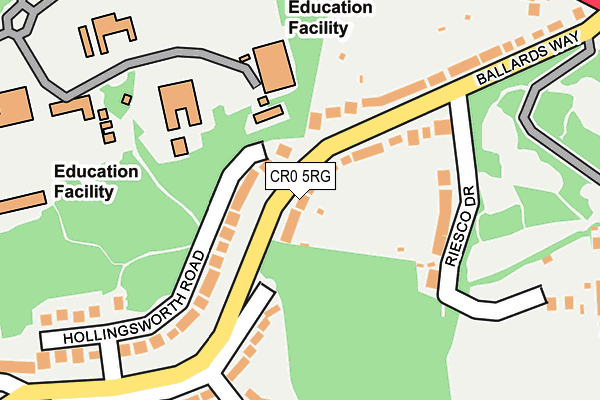 CR0 5RG map - OS OpenMap – Local (Ordnance Survey)