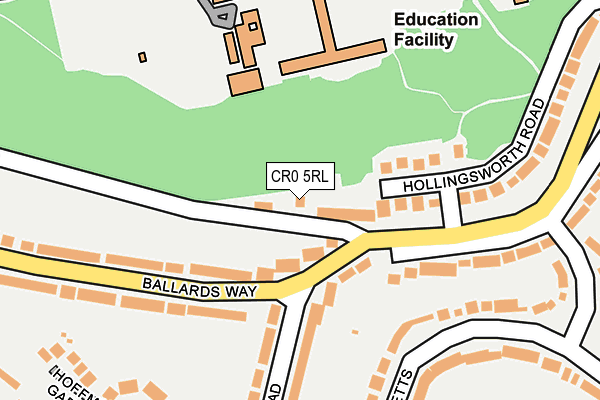 CR0 5RL map - OS OpenMap – Local (Ordnance Survey)