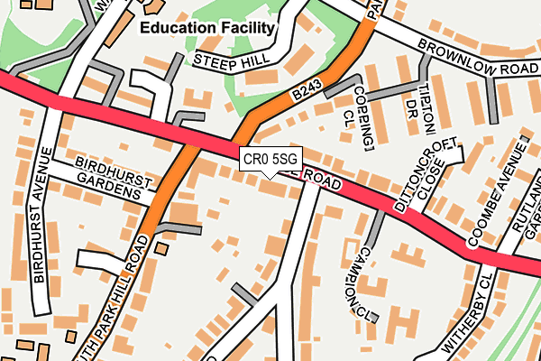 CR0 5SG map - OS OpenMap – Local (Ordnance Survey)