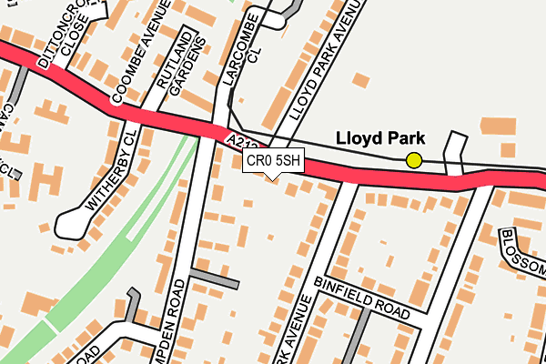 CR0 5SH map - OS OpenMap – Local (Ordnance Survey)