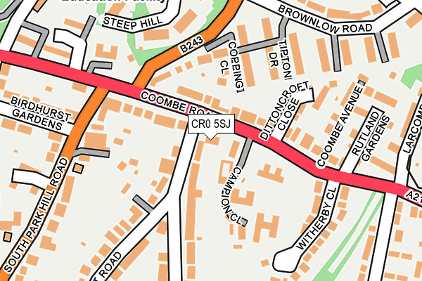 CR0 5SJ map - OS OpenMap – Local (Ordnance Survey)