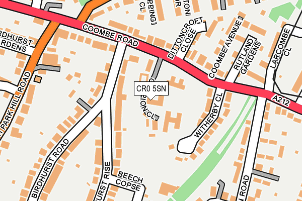 CR0 5SN map - OS OpenMap – Local (Ordnance Survey)