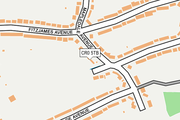 CR0 5TB map - OS OpenMap – Local (Ordnance Survey)