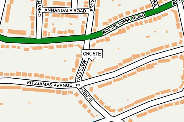 CR0 5TE map - OS OpenMap – Local (Ordnance Survey)