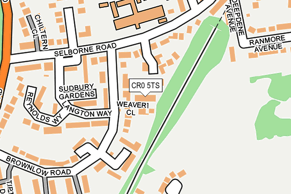 CR0 5TS map - OS OpenMap – Local (Ordnance Survey)